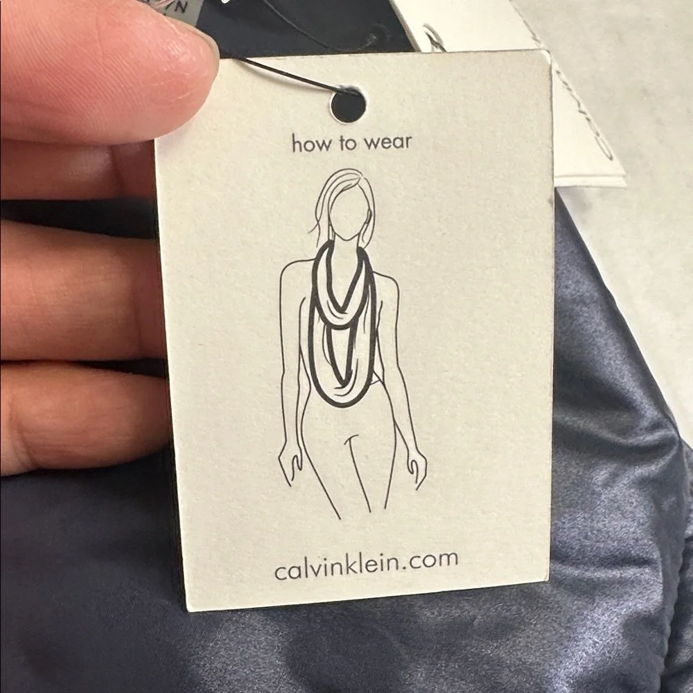 Calvin Klein New Purple‎ Tension Puffer Infinity Scarf Winter Outerwear